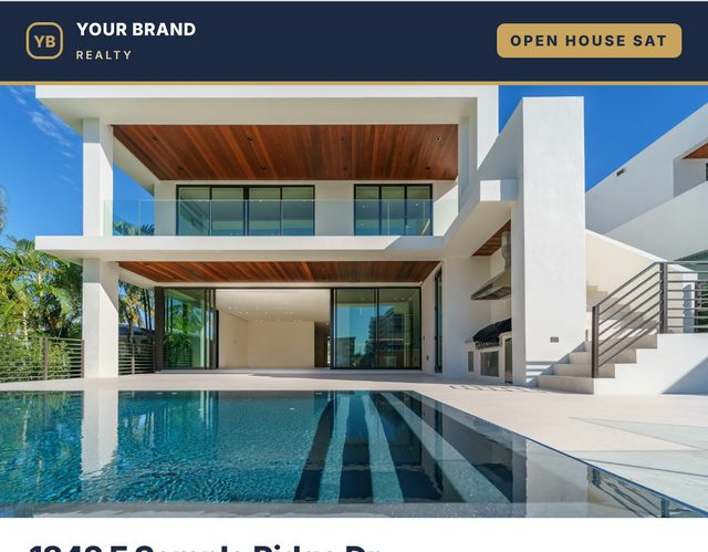 Open house social post, demo with sample data